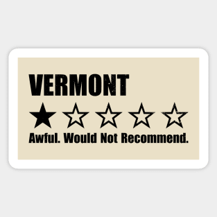 Vermont One Star Review Sticker